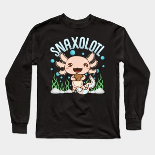 Snaxolotl Funny Axolotl Sushi Snacks Kawaii Animal Long Sleeve T-Shirt